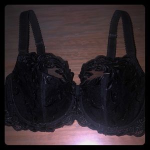 Soma NWOT Black Lace Bra 34DD